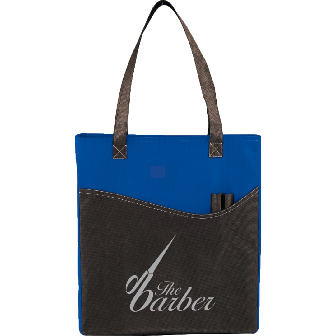 Rivers Pocket Non-Woven Convention Tote - SM-7325 Royal Blue with Black Trim (RBL)