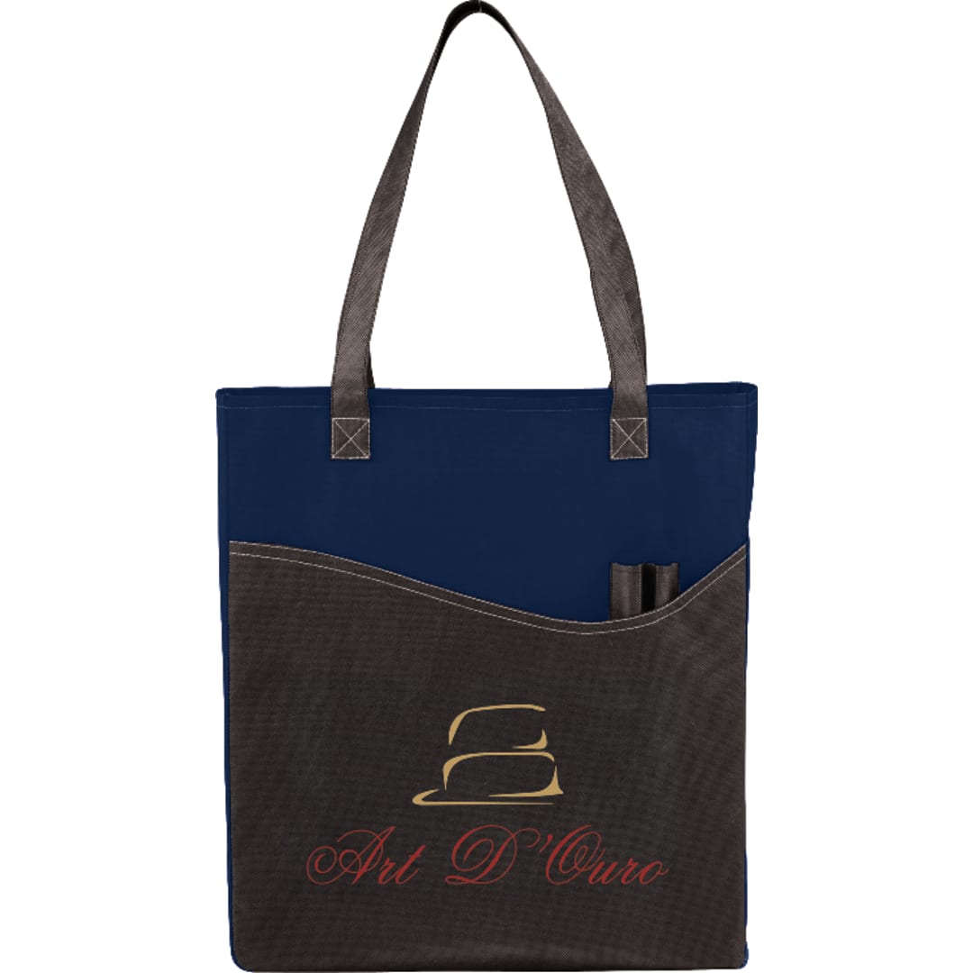 Bullet Rivers Pocket Non-Woven Convention Tote - SM-7325 Blue