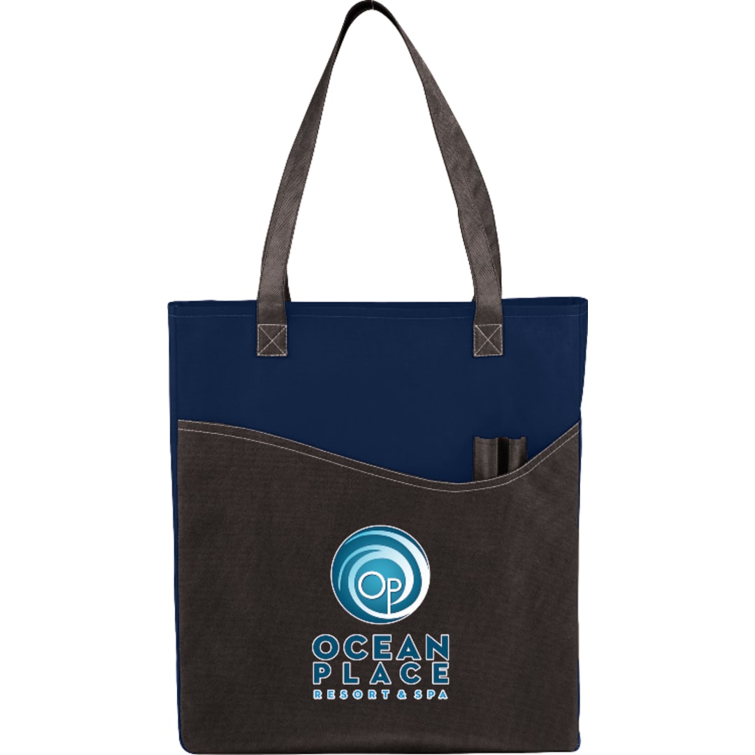 Bullet Rivers Pocket Non-Woven Convention Tote - SM-7325 Blue