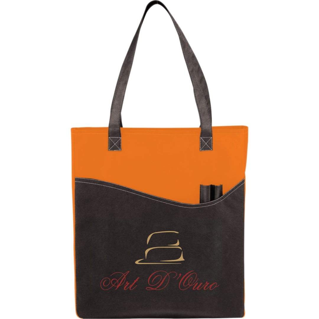 Bullet Rivers Pocket Non-Woven Convention Tote - SM-7325 Orange