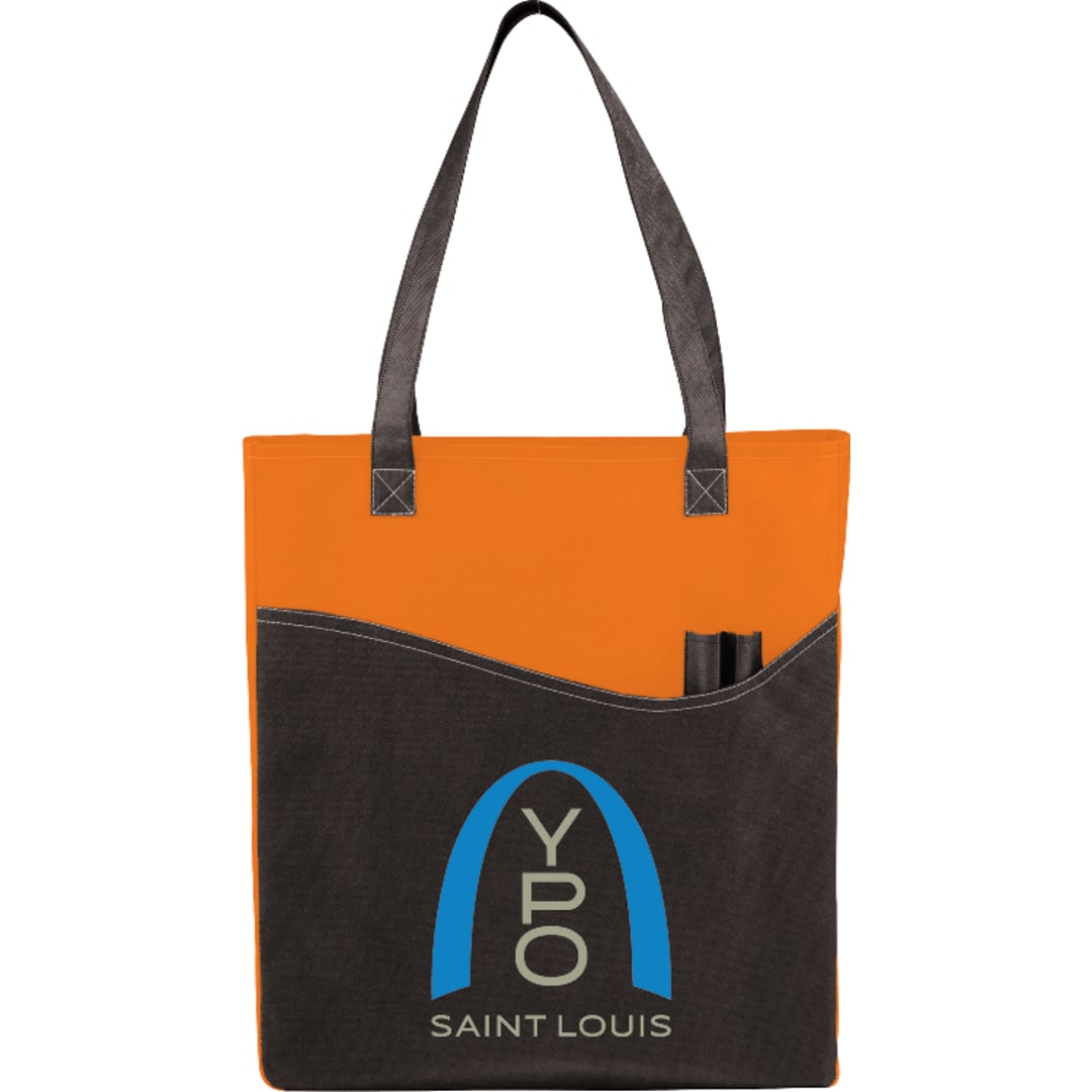 Bullet Rivers Pocket Non-Woven Convention Tote - SM-7325 Orange