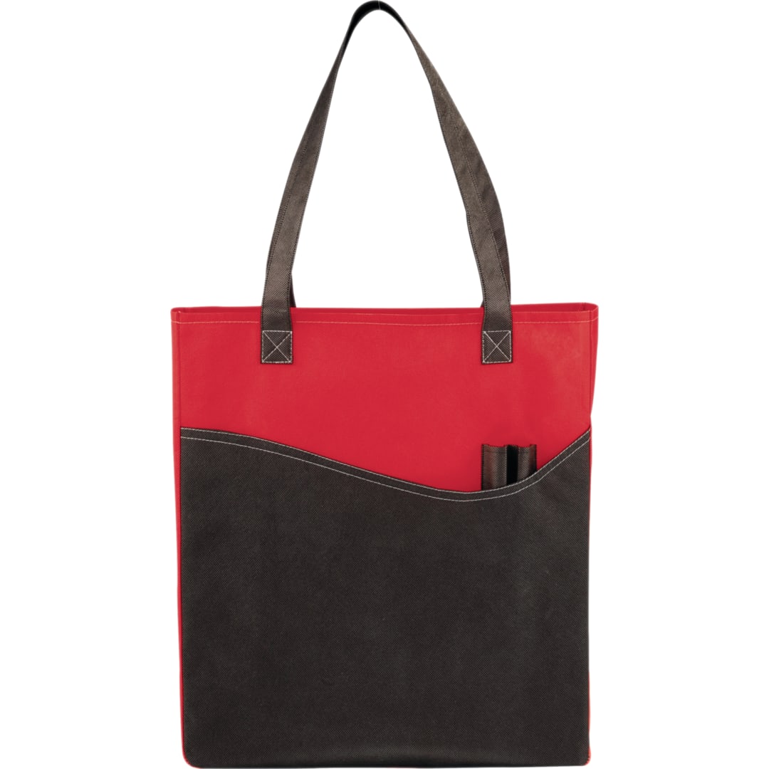Bullet Rivers Pocket Non-Woven Convention Tote - SM-7325 Red