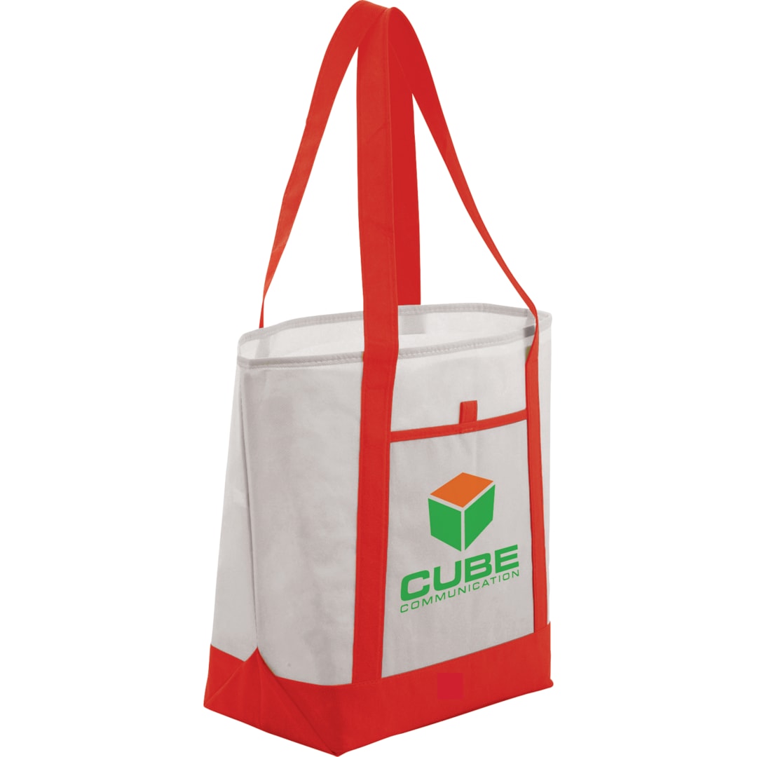 Lighthouse Non-Woven Tote - SM-7333 Red