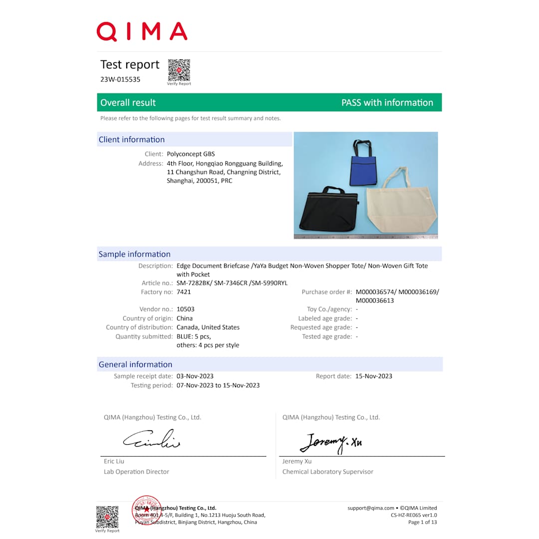 YaYa Budget Non-Woven Shopper Tote - SM-7346 Black