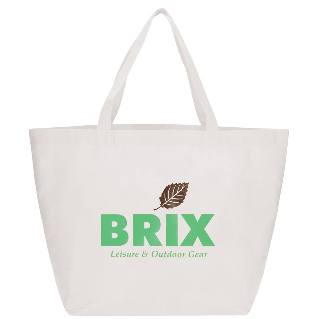 Bullet YaYa Budget Non-Woven Shopper Tote - SM-7346 White