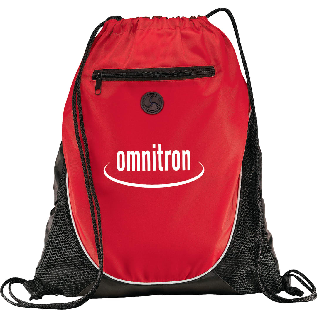 Bullet Peek Drawstring Bag - SM-7350 Red