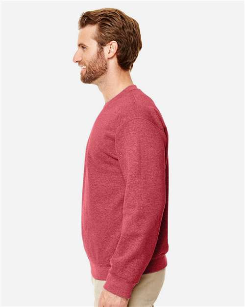 Gildan Unisex Heavy Blend™ Crewneck Sweatshirt - 18000 Heather Scarlet Red
