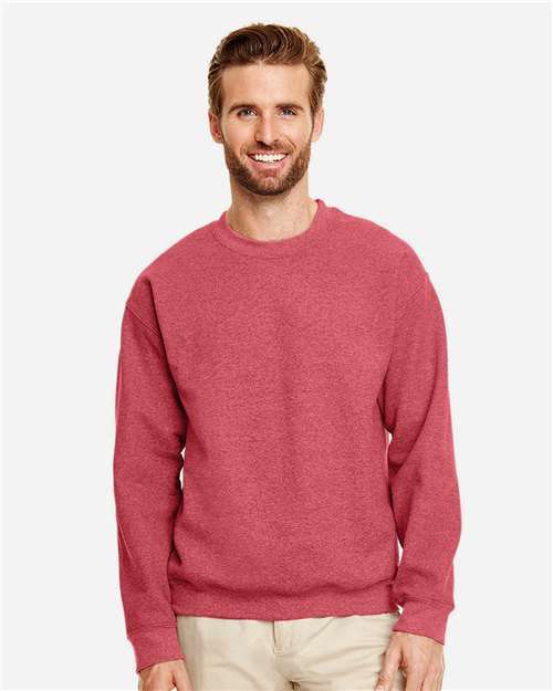 Gildan Unisex Heavy Blend™ Crewneck Sweatshirt - 18000 Heather Scarlet Red
