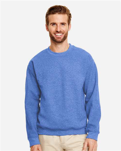 Gildan Unisex Heavy Blend™ Crewneck Sweatshirt - 18000 Heather Deep Royal