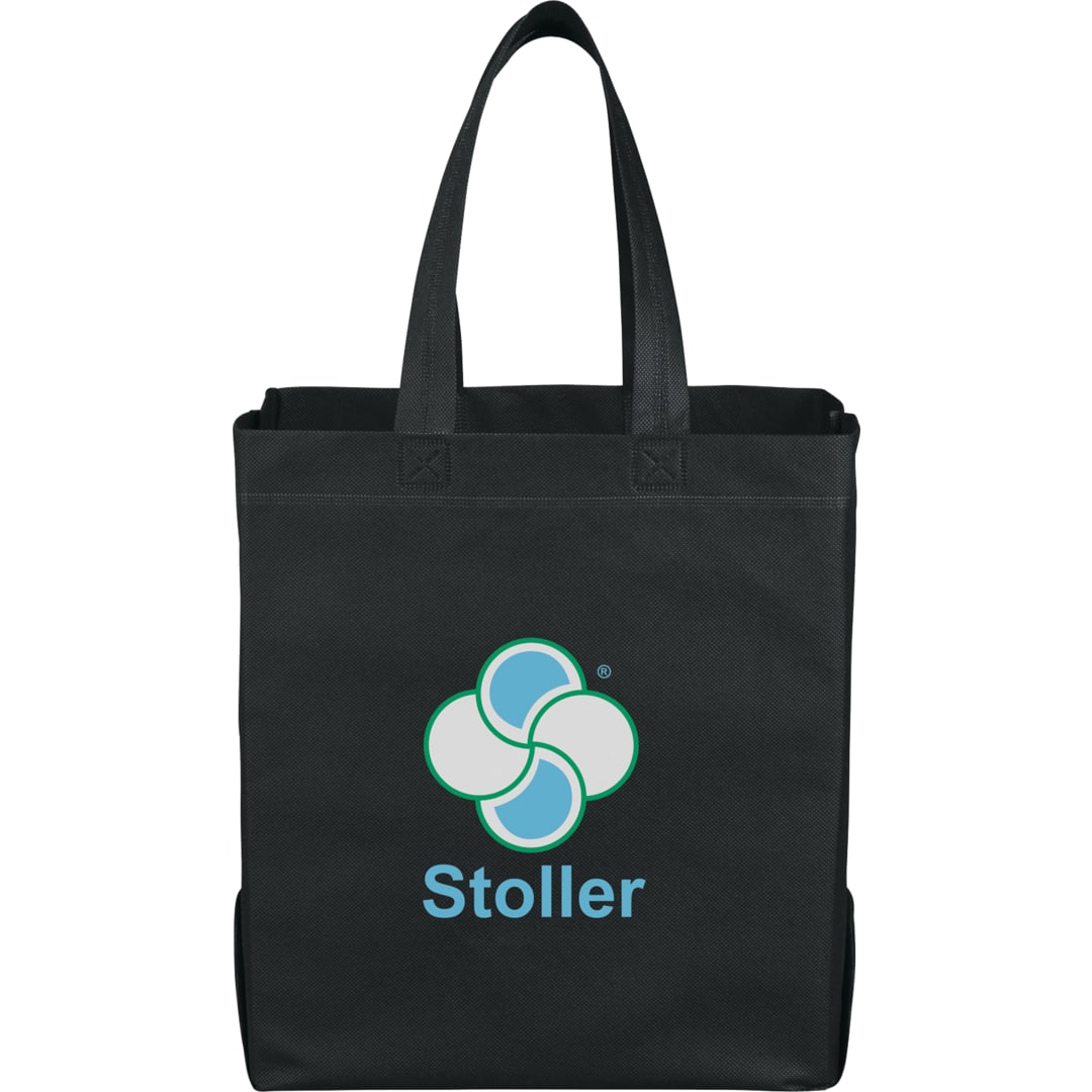 Liberty Heat Seal Non-Woven Grocery Tote - SM-7411 Black