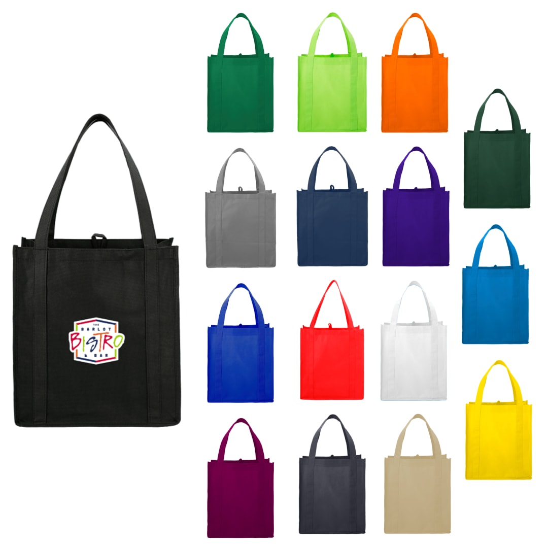 Bullet Little Juno Non-Woven Grocery Tote - SM-7412 Black