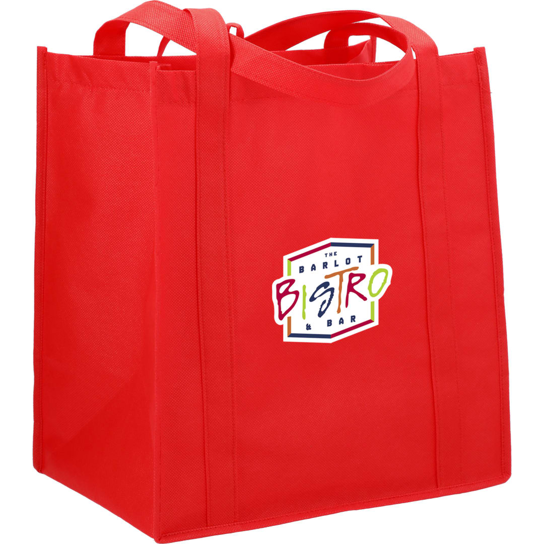 Bullet Little Juno Non-Woven Grocery Tote - SM-7412 Red