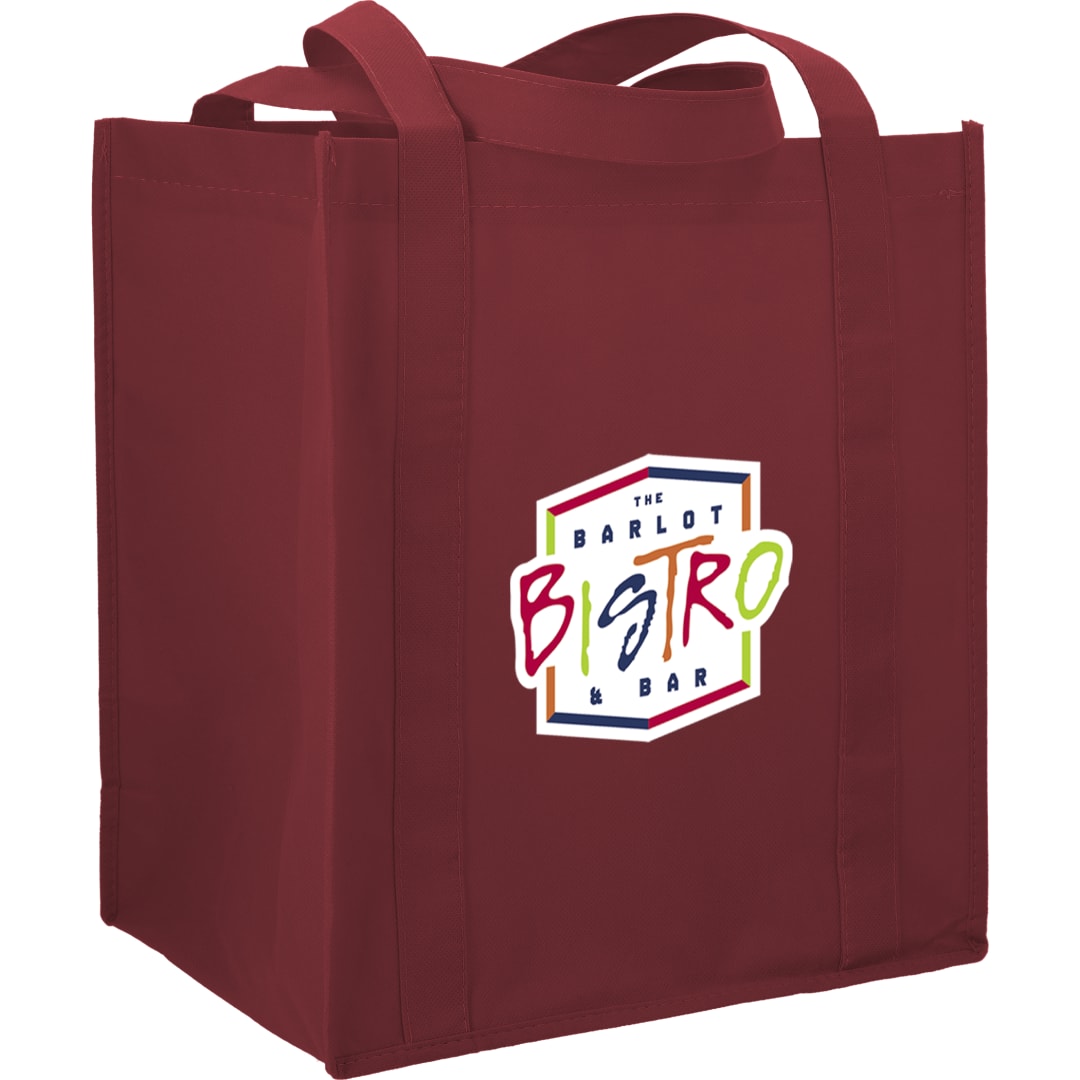 Hercules Non-Woven Grocery Tote - SM-7427 Red