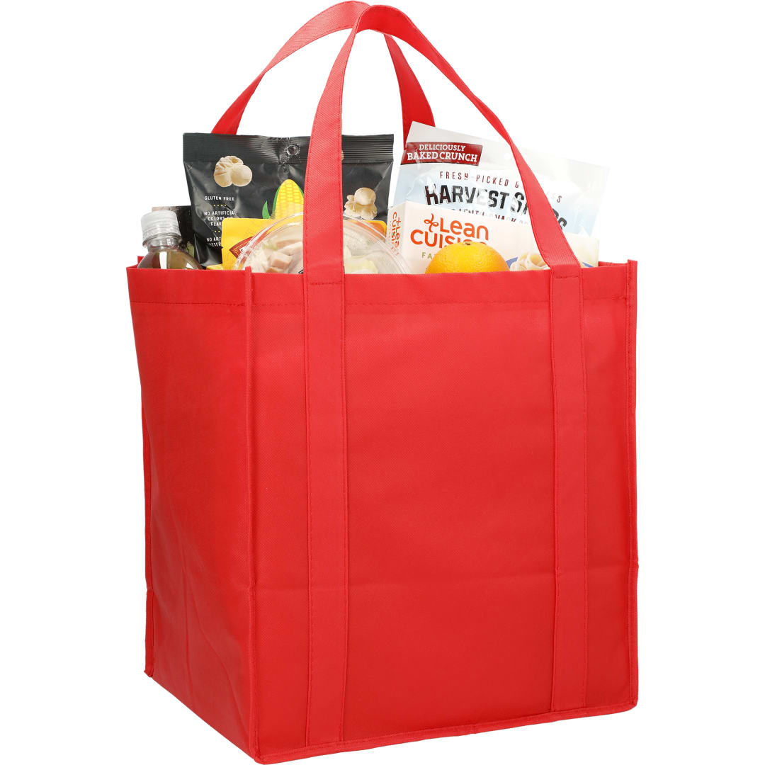 Hercules Non-Woven Grocery Tote - SM-7427 Red