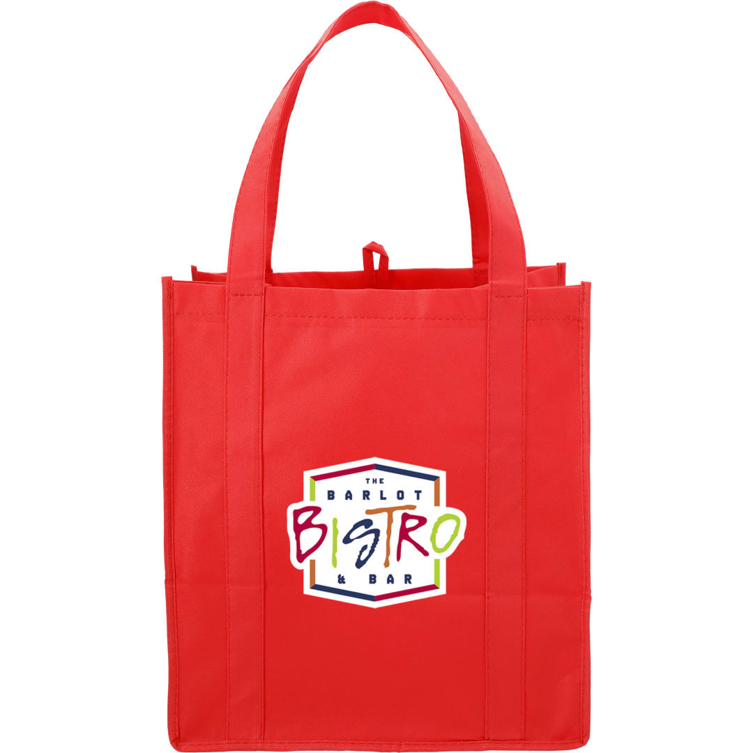 Hercules Non-Woven Grocery Tote - SM-7427 Red
