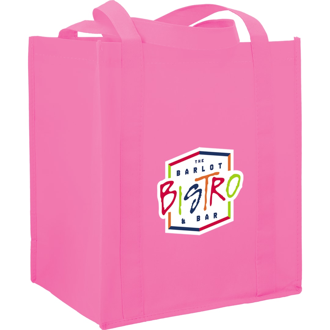 Bullet Hercules Non-Woven Grocery Tote - SM-7427 Pink