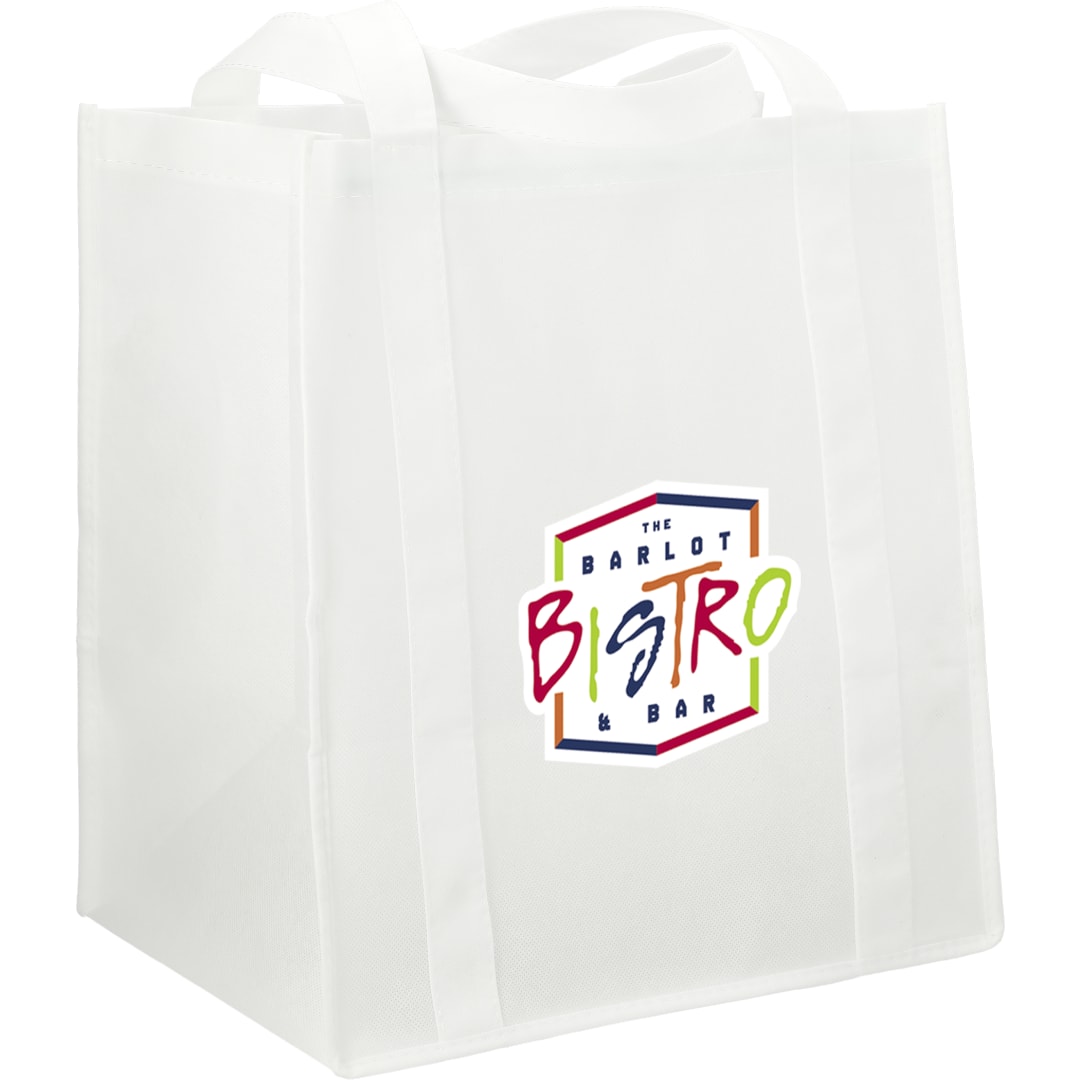 Bullet Hercules Non-Woven Grocery Tote - SM-7427 White