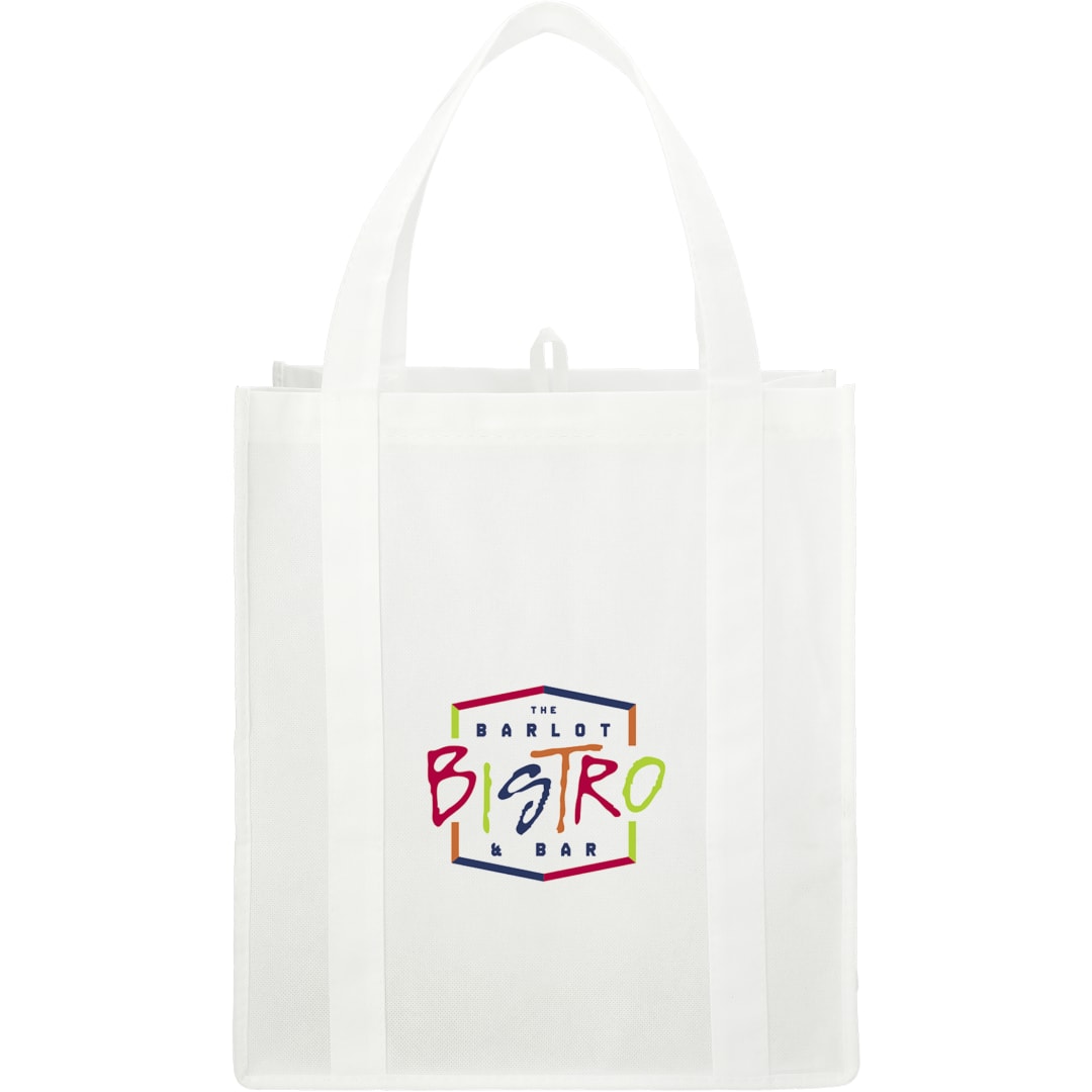 Bullet Hercules Non-Woven Grocery Tote - SM-7427 White