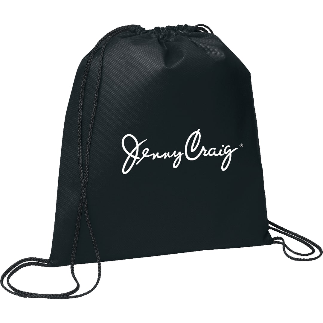 Evergreen Non-Woven Drawstring Bag - SM-7434 Black