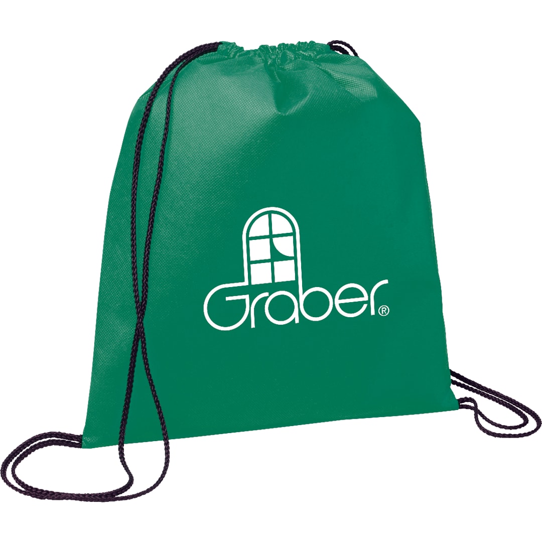 Evergreen Non-Woven Drawstring Bag - SM-7434 Green