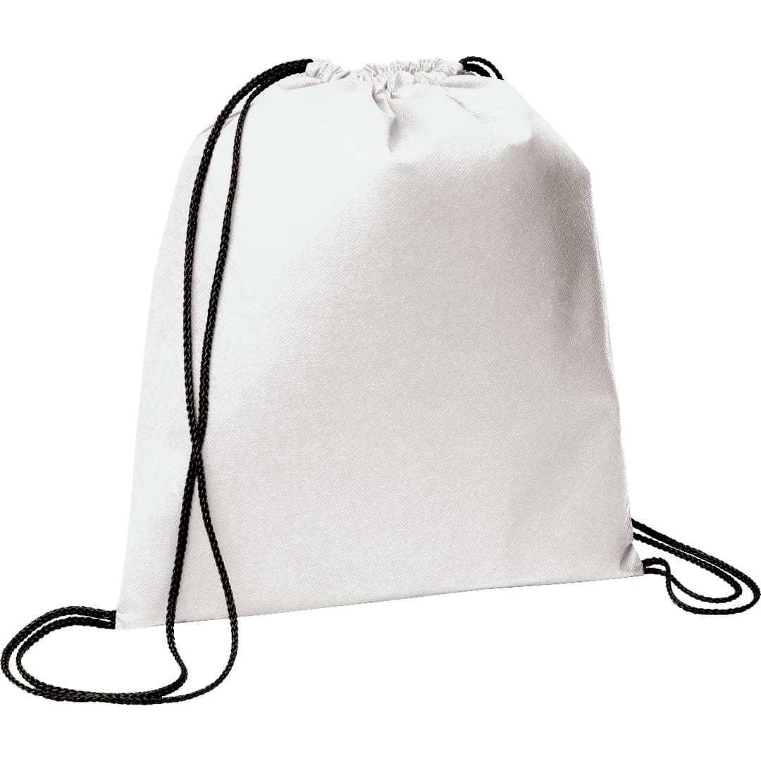 Evergreen Non-Woven Drawstring Bag - SM-7434 White