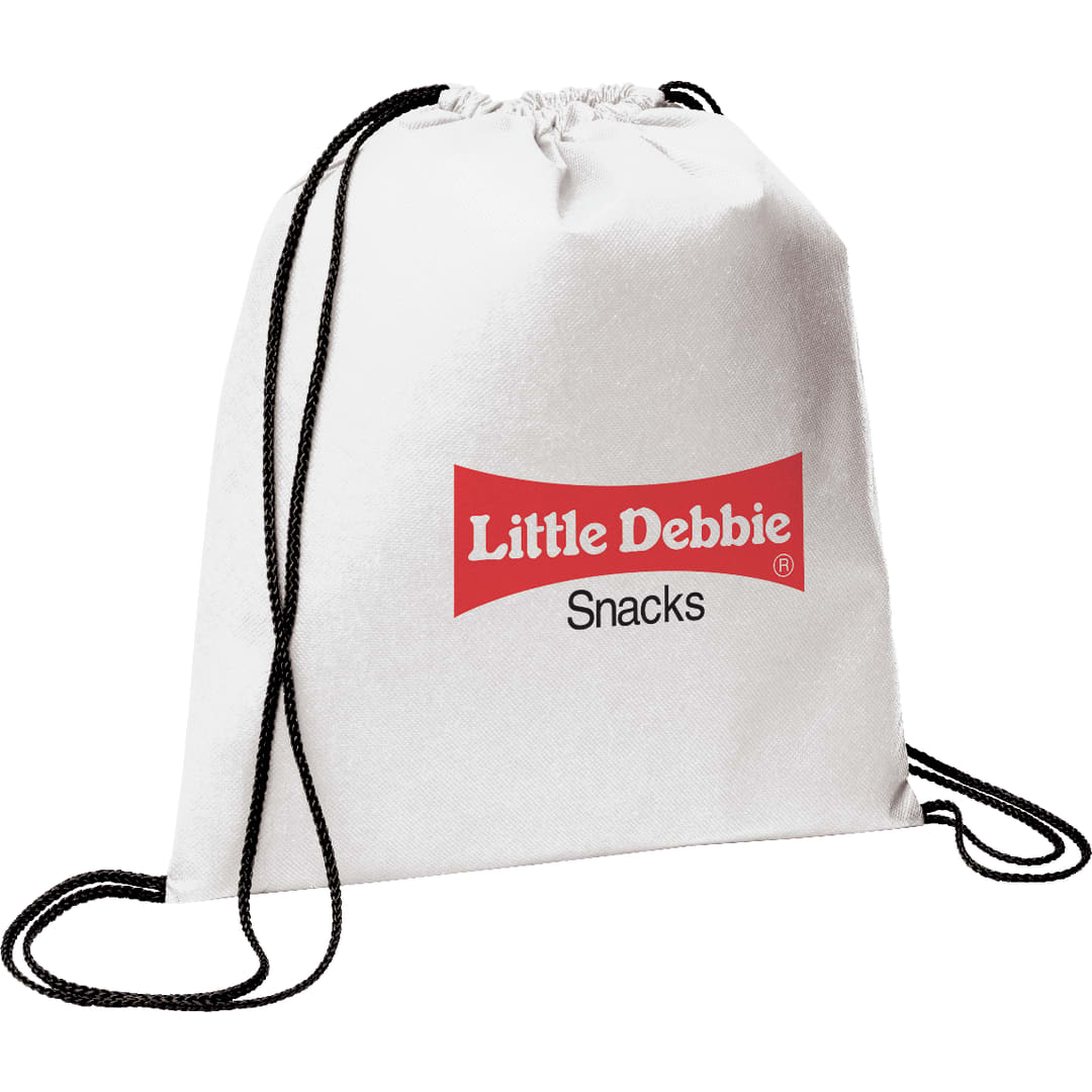 Evergreen Non-Woven Drawstring Bag - SM-7434 White
