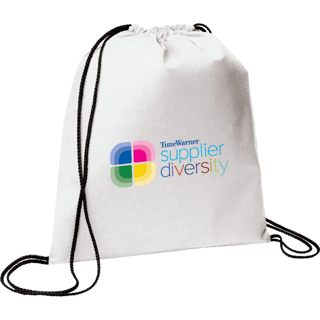 Evergreen Non-Woven Drawstring Bag - SM-7434 White