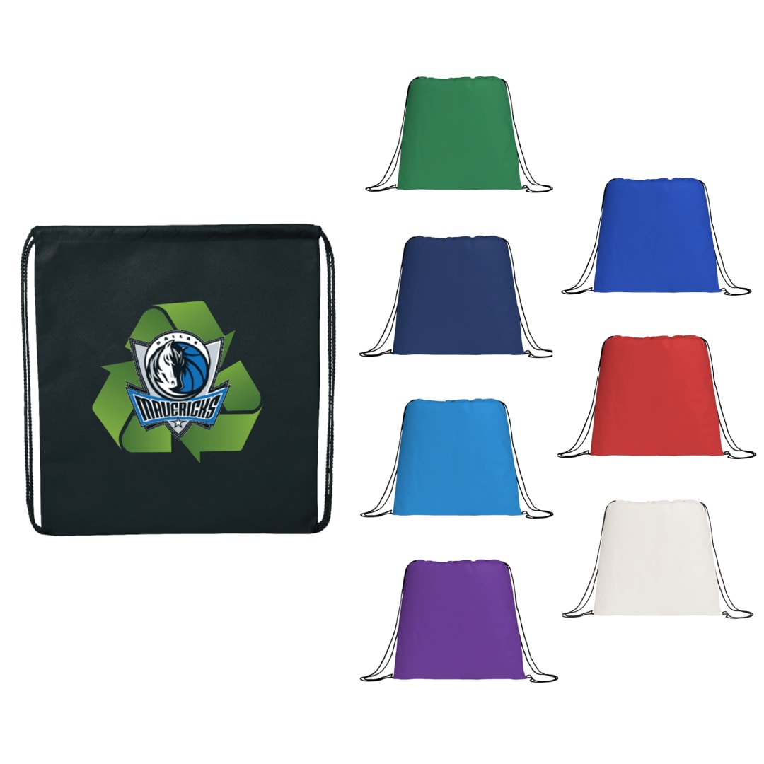 Bullet Evergreen Non-Woven Drawstring Bag - SM-7434 Black