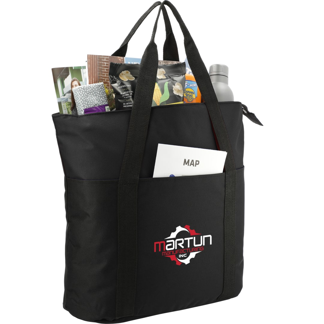 Heavy Duty Zippered Convention Tote - SM-7539 Black