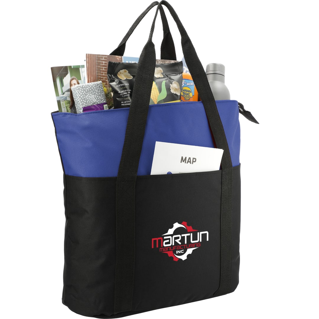 Heavy Duty Zippered Convention Tote - SM-7539 Blue