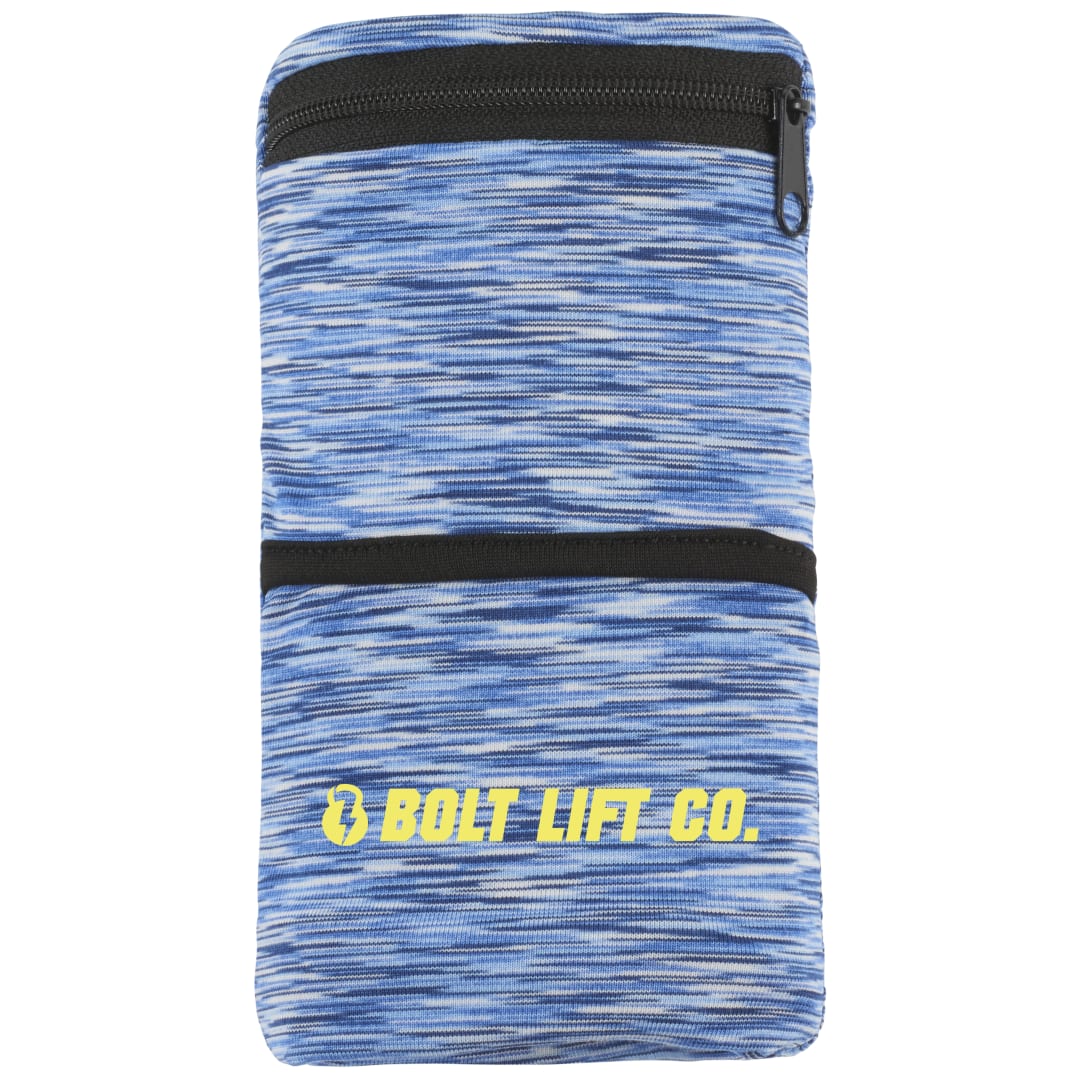 Cooling Heathered Wrist Band with Pocket - SM-7623 Blue