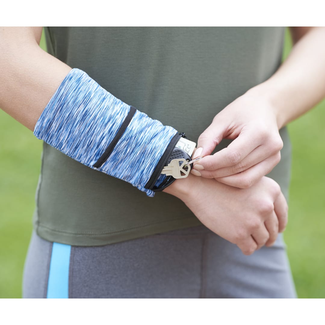 Bullet Cooling Heathered Wrist Band with Pocket - SM-7623