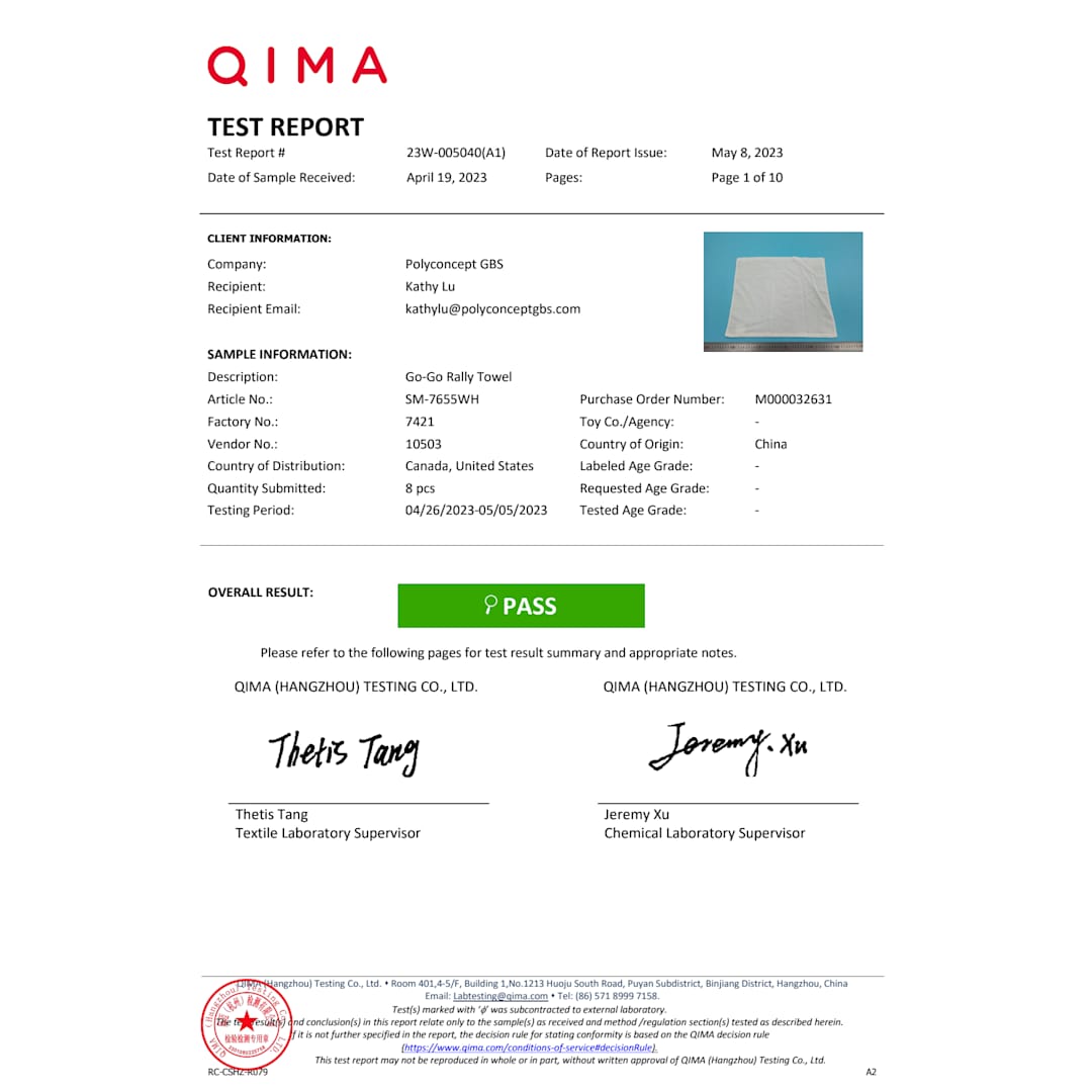 Go-Go Rally Towel - SM-7655 Black