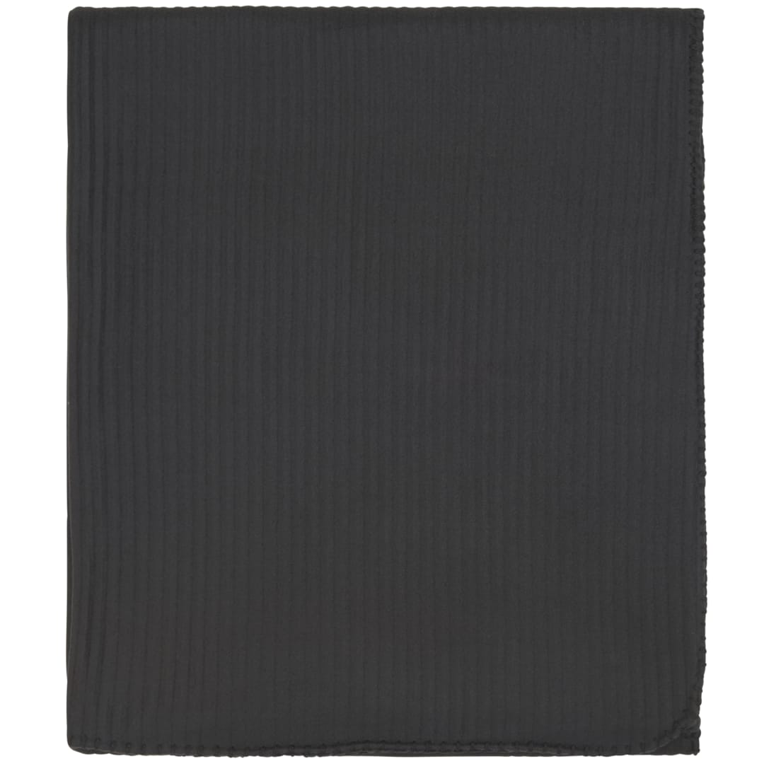 Bullet Ribbed Fleece Blanket - SM-7709 Black