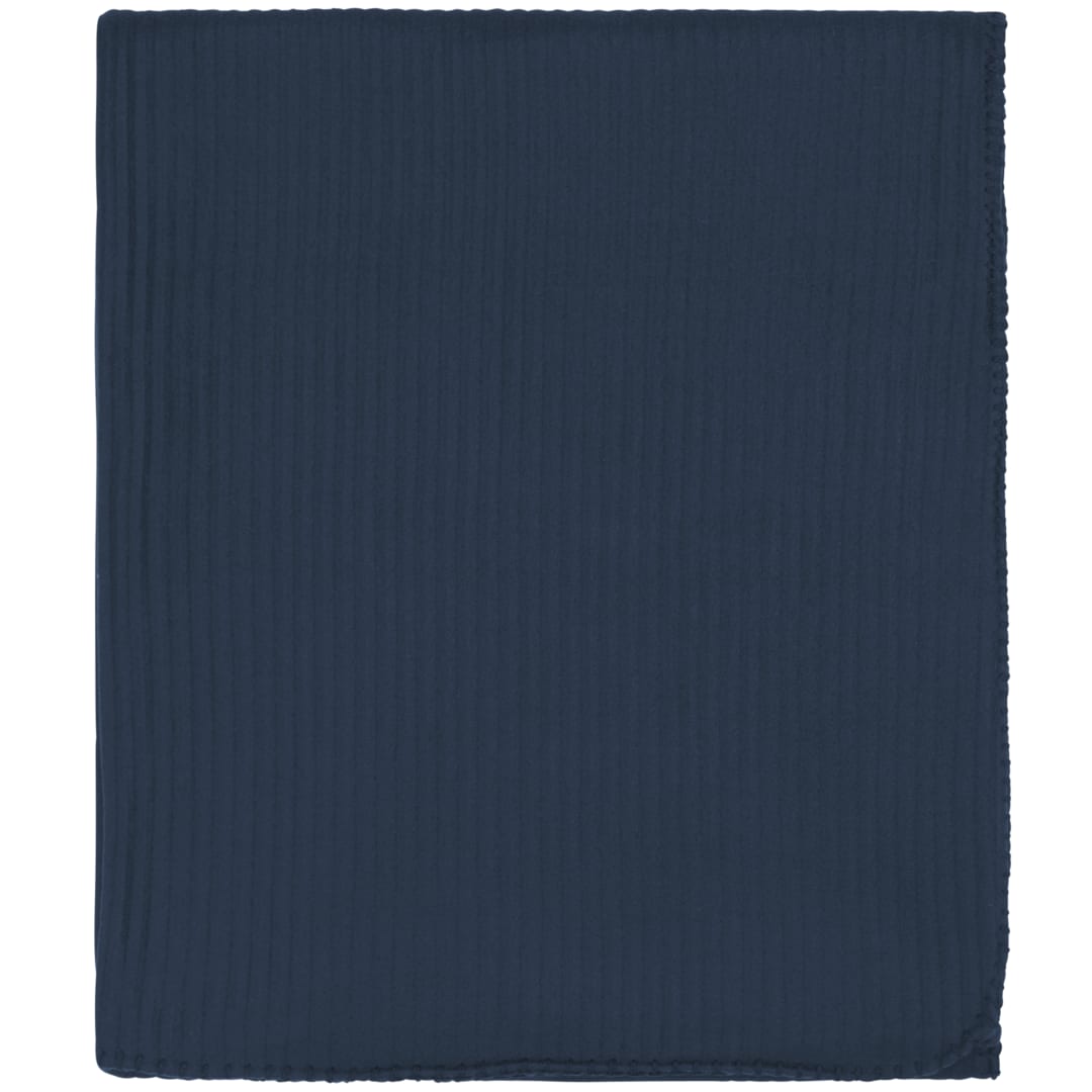 Bullet Ribbed Fleece Blanket - SM-7709 Blue