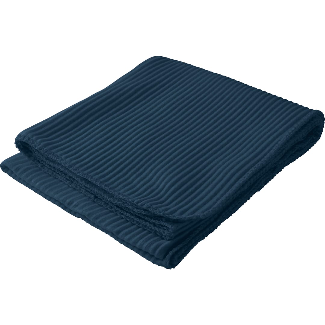 Bullet Ribbed Fleece Blanket - SM-7709 Blue