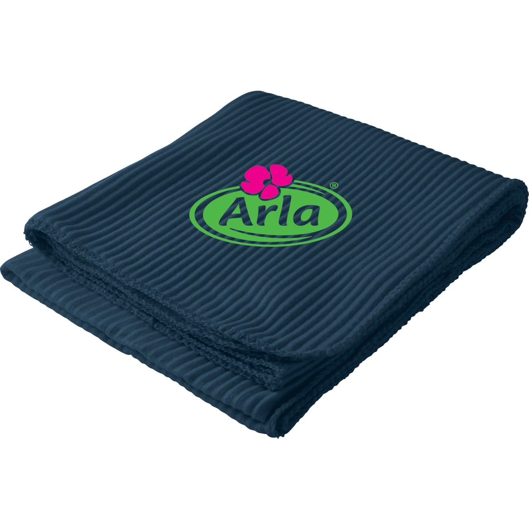 Bullet Ribbed Fleece Blanket - SM-7709 Blue