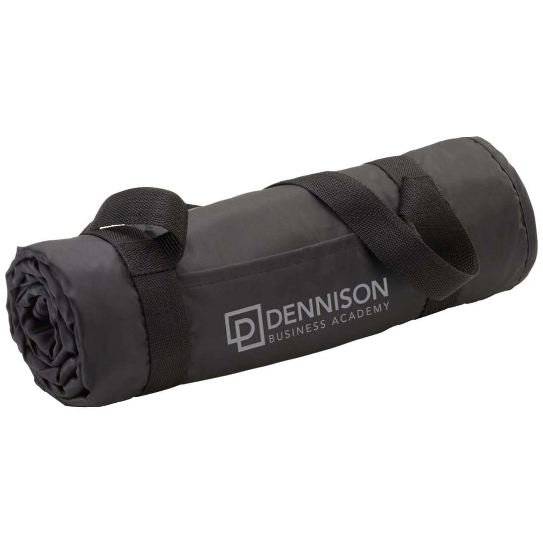 Bullet Roll up Picnic Blanket with Carrying Strap - SM-7724 Black