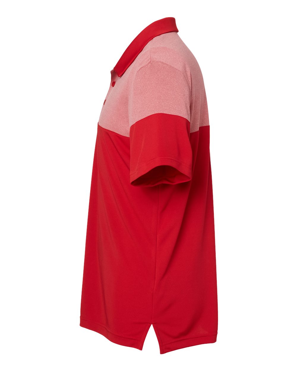 Adidas Men's Heathered 3-Stripes Colorblocked Polo - A213 Power Red