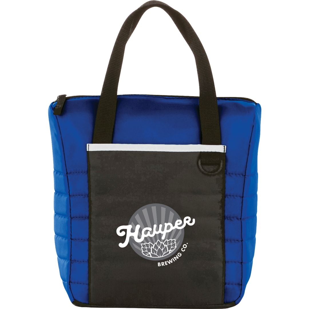 Quilted 12-Can Lunch Cooler - SM-7774 Blue