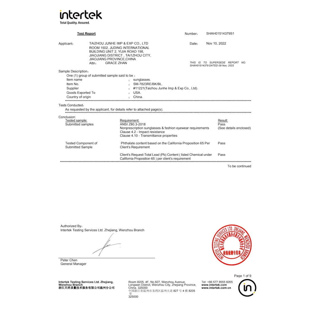 Retro Sunglasses - SM-7823 Black