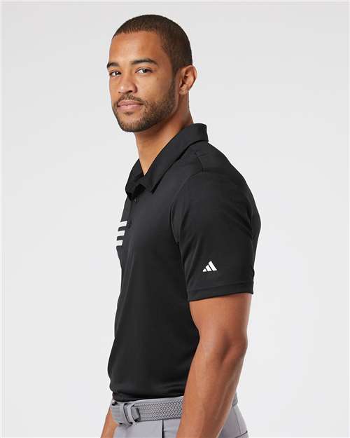 Adidas Men's 3-Stripes Chest Polo - A324 Black- White