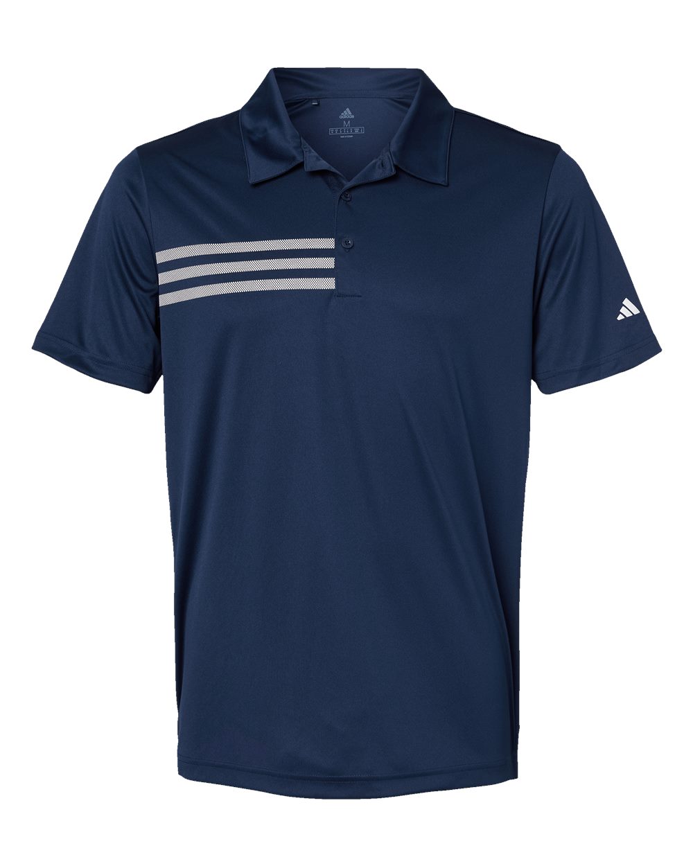 Adidas Men's 3-Stripes Chest Polo - A324 Collegiate Navy- White