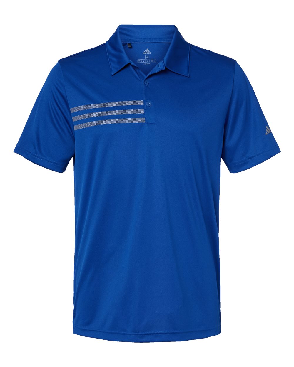 Adidas Men's 3-Stripes Chest Polo - A324 Collegiate Royal- Grey Three