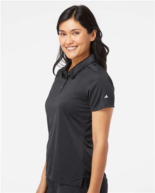 Adidas Women's 3-Stripes Shoulder Polo - A325 Black- White