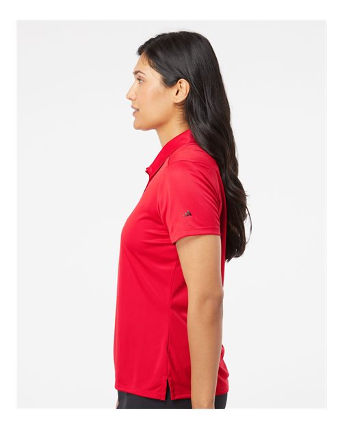 Adidas Women's 3-Stripes Shoulder Polo - A325 Collegiate Red- Black
