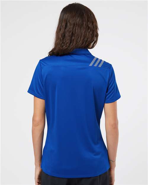 Adidas Women's 3-Stripes Shoulder Polo - A325 Collegiate Royal- Grey Three