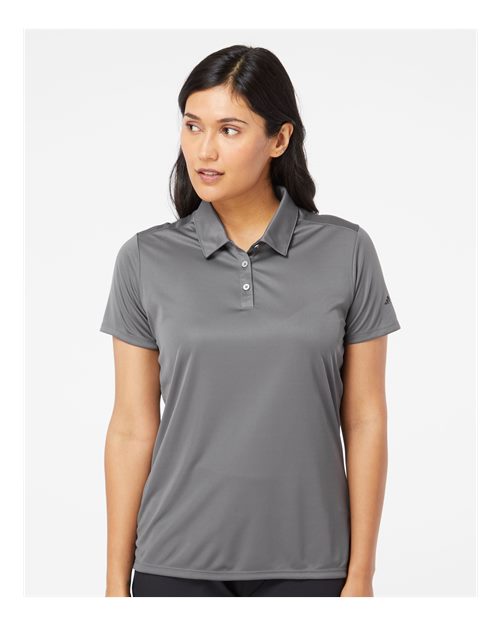 Adidas Women's 3-Stripes Shoulder Polo - A325 Grey Five- Black