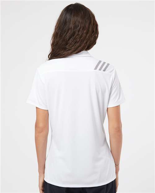 Adidas Women's 3-Stripes Shoulder Polo - A325 White- Black