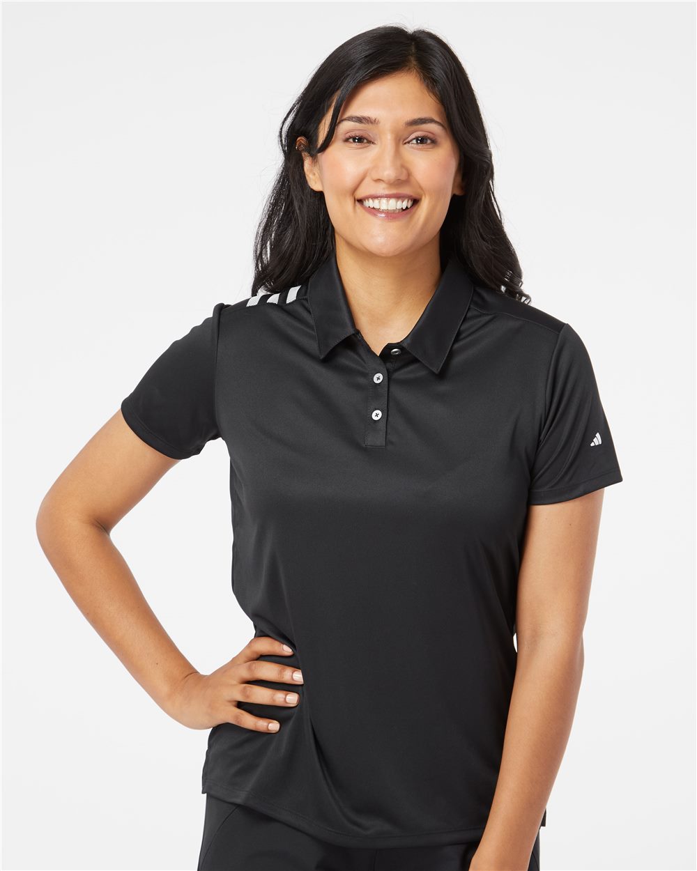 Adidas Women's 3-Stripes Shoulder Polo - A325 
